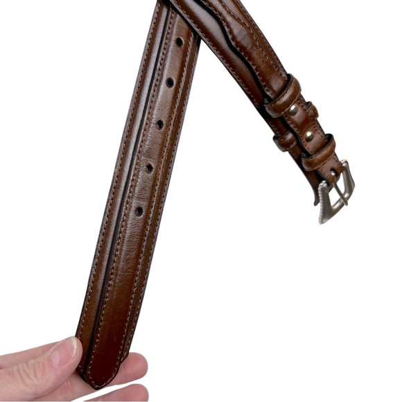 Nocona Western Cinch Strap Top Handle Ranger Woven Leather Belt Silver Buckle - Picture 12 of 16